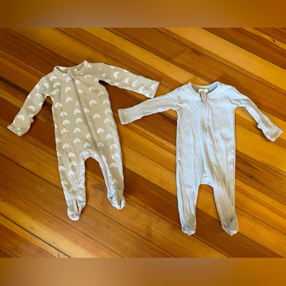 SIIX Footies Neutral Color Size 3-6 Months
